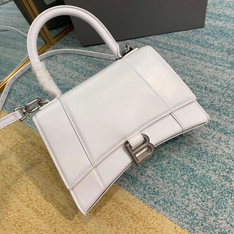 Balenciaga HOURGLASS SMALL TOP HANDLE BAG B108895-1 white