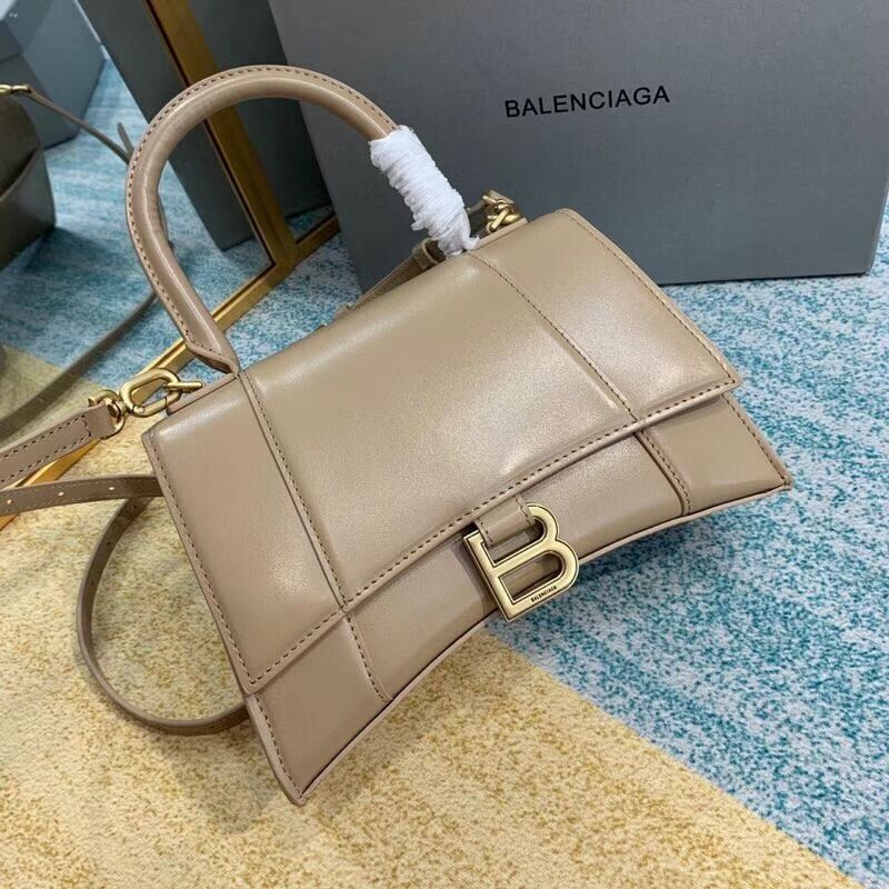 Balenciaga HOURGLASS SMALL TOP HANDLE BAG B108895-1 apricot