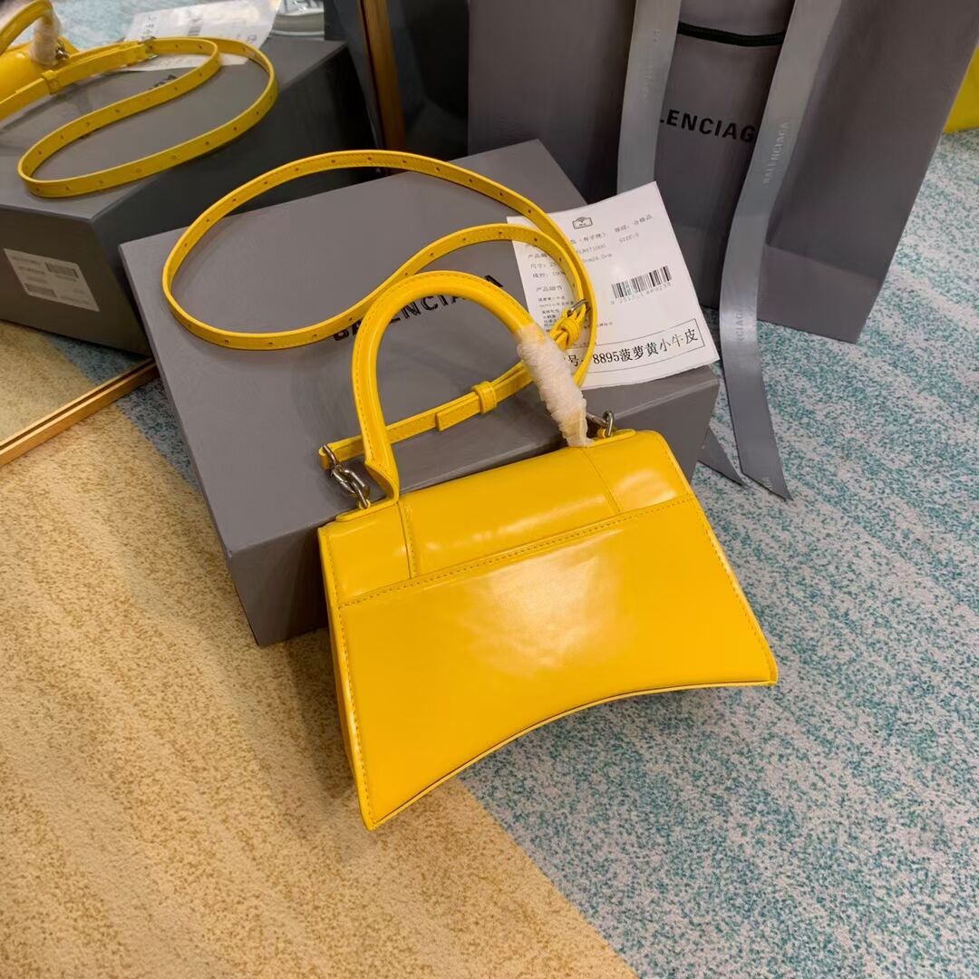 Balenciaga HOURGLASS SMALL TOP HANDLE BAG B108895-1 yellow