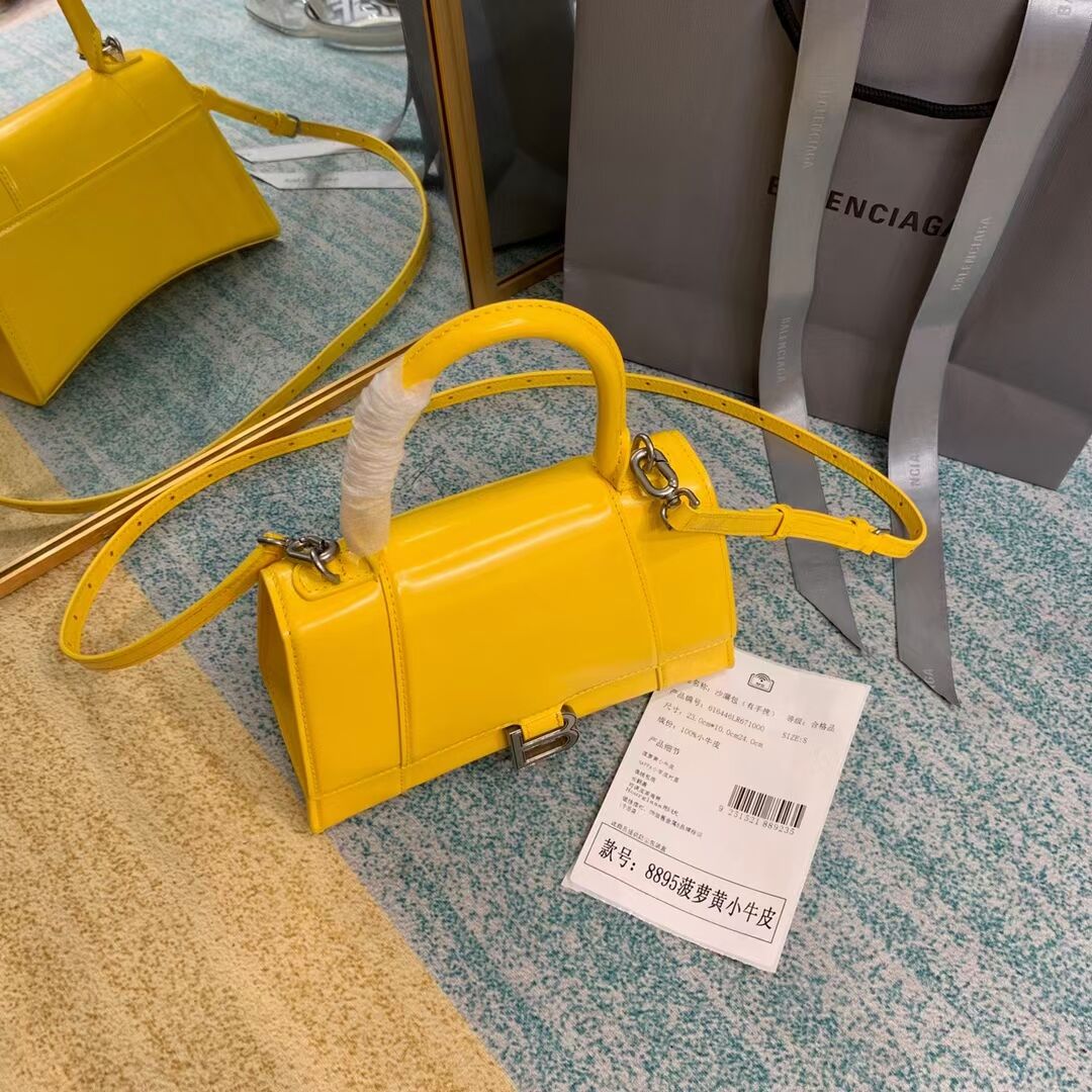 Balenciaga HOURGLASS SMALL TOP HANDLE BAG B108895-1 yellow