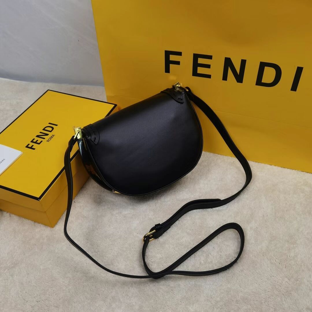 FENDI MOONLIGHT leather bag 8BT346A black