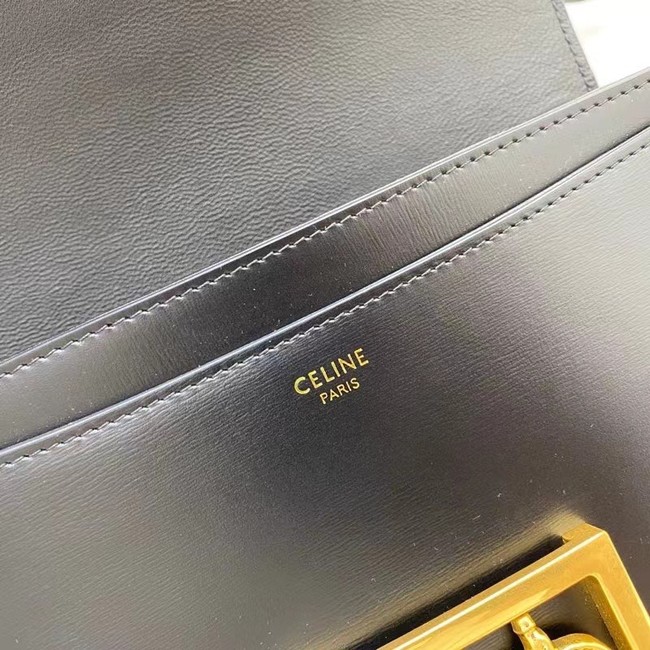 Celine TEEN TRIOMPHE BAG IN SHINY CALFSKIN MINERAL 195302 black