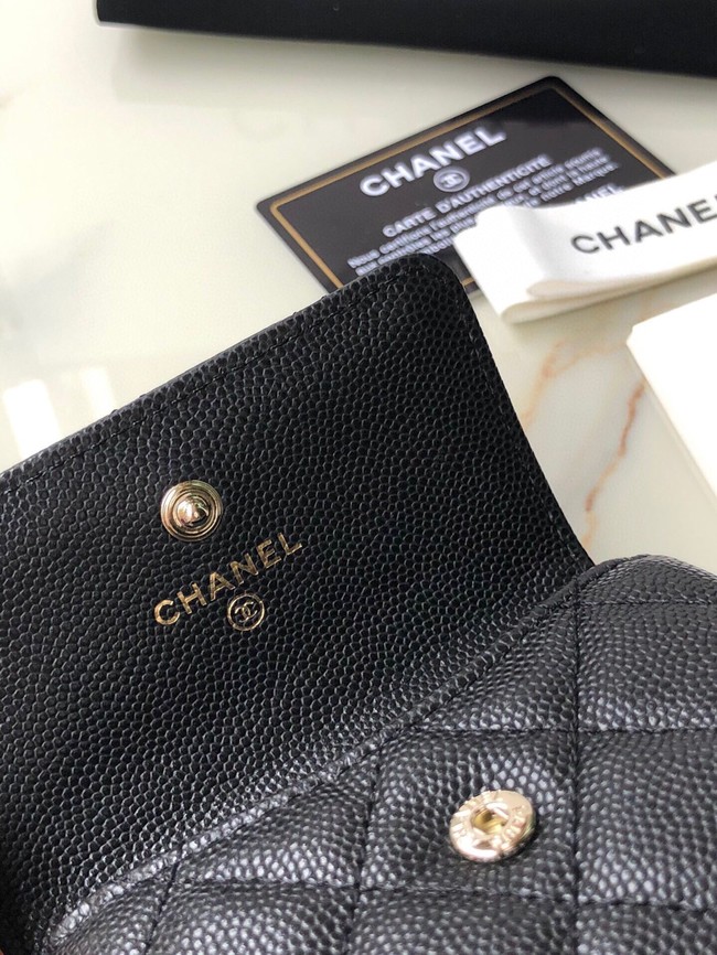 Chanel flap coin purse with chain AP2119 black