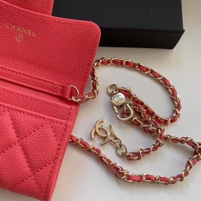 Chanel Original Grained Calfskin Pocket 81081 red