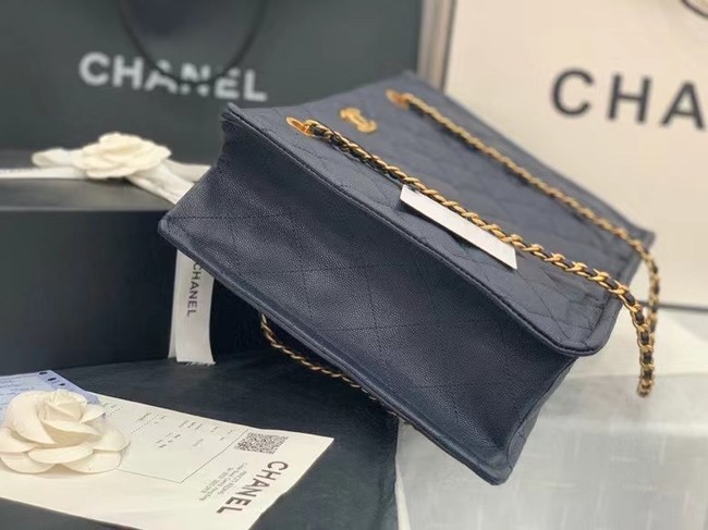 Chanel Original Leather Shopping Bag AS2360 Navy Blue