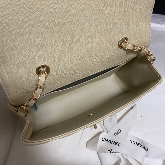 Chanel Flap Original Caviar Leather Shoulder Bag AS1488 cream 