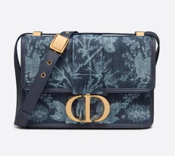 30 MONTAIGNE BAG Blue Dior Flowers Denim M9203UJD