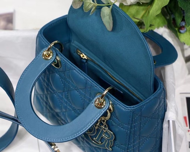 LADY DIOR MY ABCDIOR BAG Cannage Lambskin M0538O blue