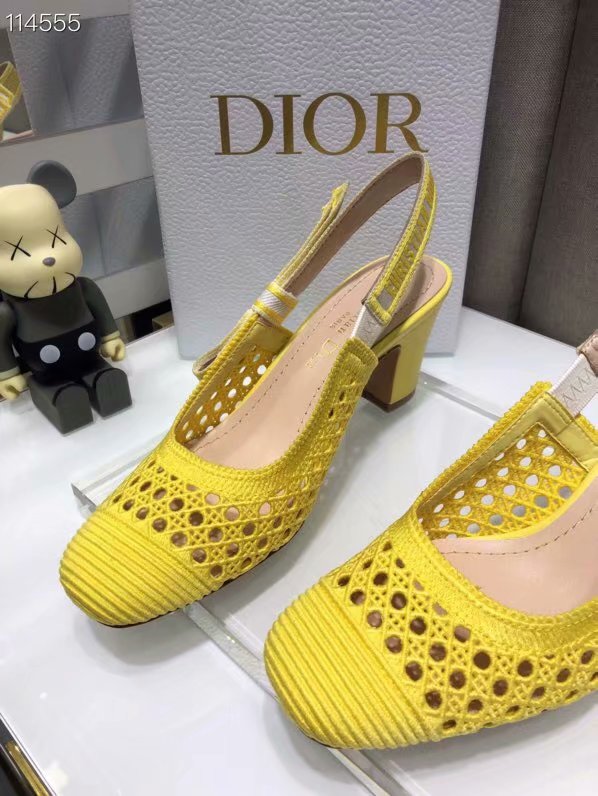 DIOR & MOI SLINGBACK PUMP Mesh Cannage Embroidery Dior777DJ-1