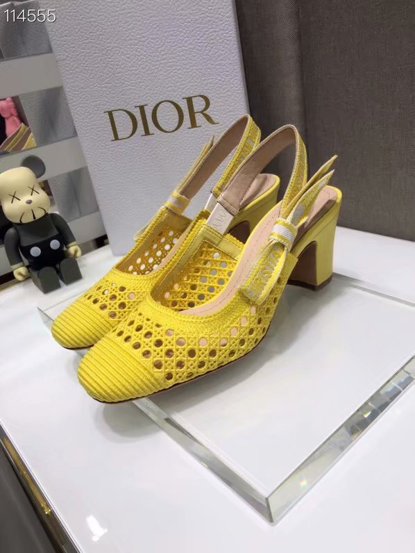 DIOR & MOI SLINGBACK PUMP Mesh Cannage Embroidery Dior777DJ-1