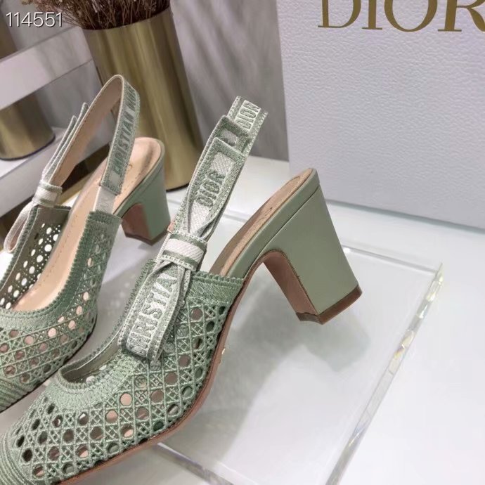 DIOR & MOI SLINGBACK PUMP Mesh Cannage Embroidery Dior777DJ-4