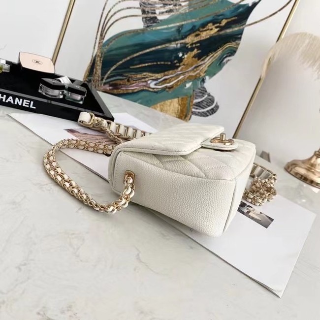 Chanel Flap Shoulder Bag Original leather AS2528 white