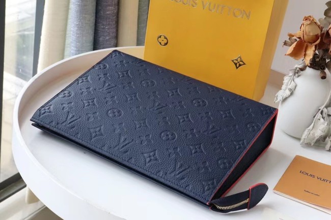 Louis Vuitton Monogram Empreinte POCHETTE VOYAGE MM M41058 Navy blue