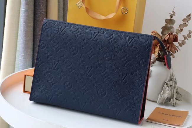 Louis Vuitton Monogram Empreinte POCHETTE VOYAGE MM M41058 Navy blue