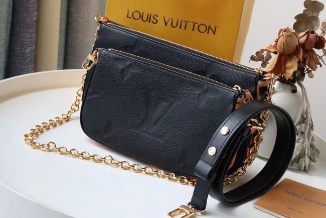 Louis Vuitton grained cowhide leather POCHETTE ACCESSOIRES M45777 Black