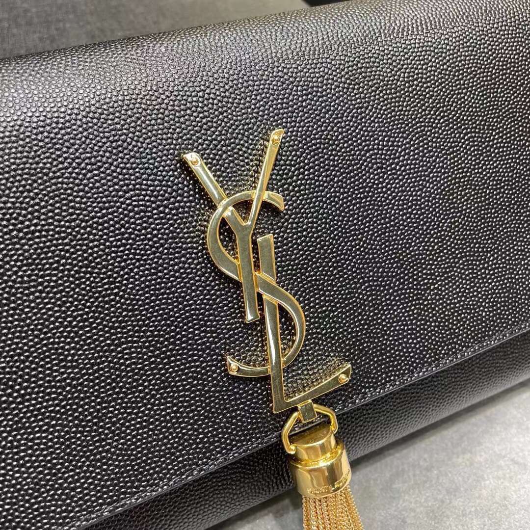 YSL Saint Laurent Medium Kate Bag Y306080 Black gold hardware