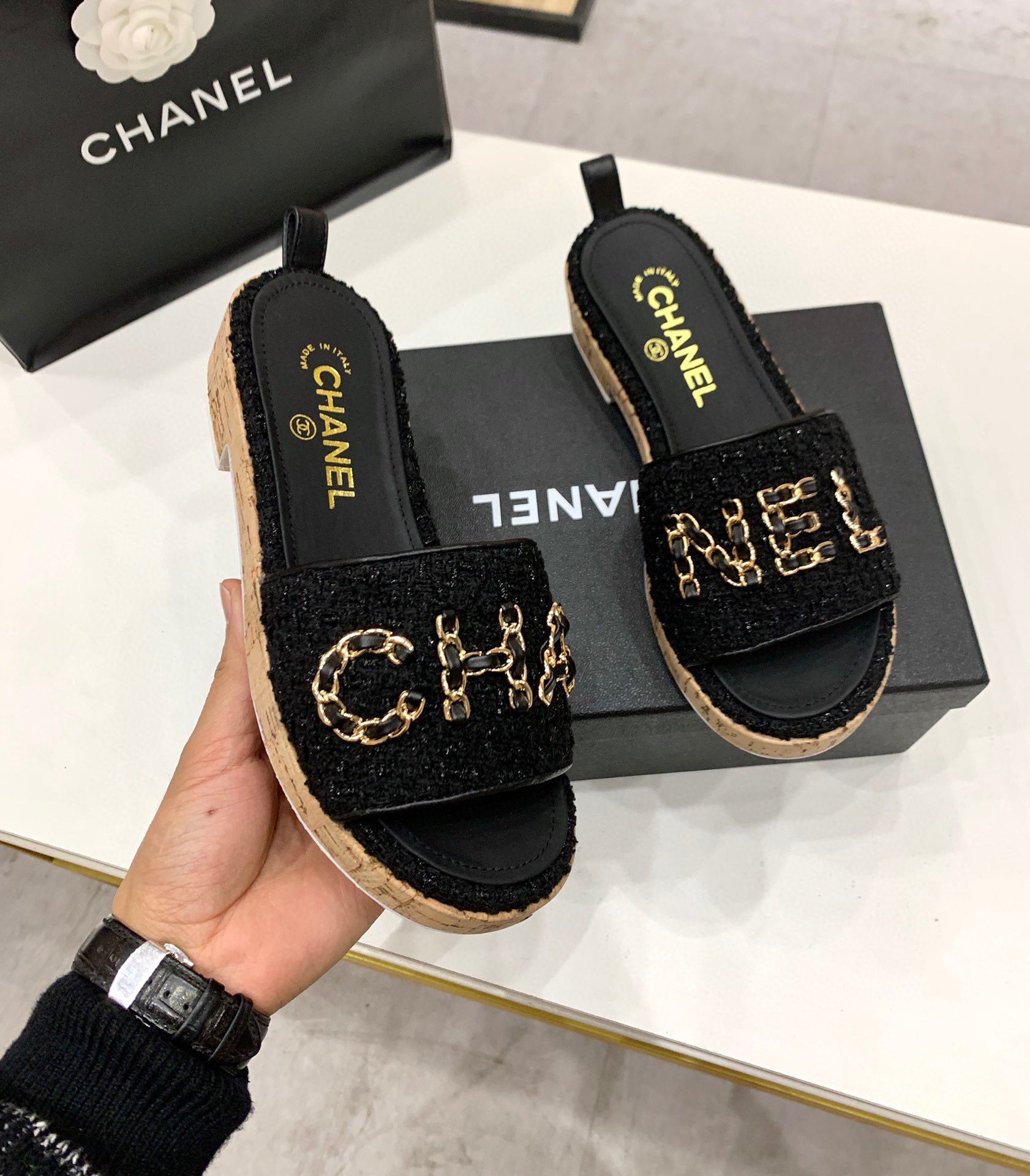 Chanel Slipper Shoes CH27963 Black