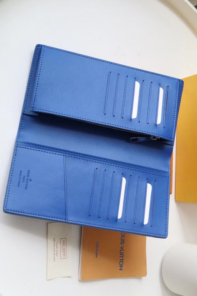 Louis Vuitton BRAZZA WALLET M80592 blue