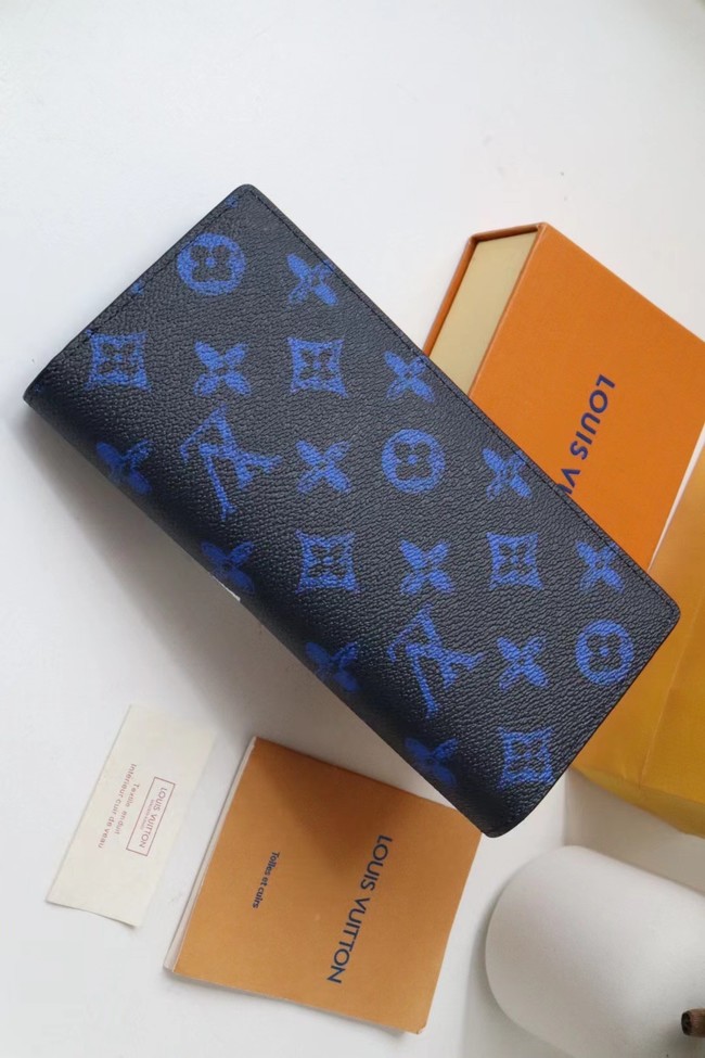 Louis Vuitton BRAZZA WALLET M80801 blue