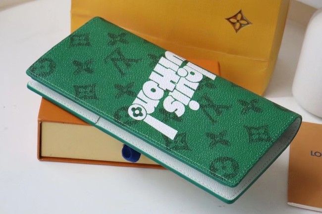 Louis Vuitton BRAZZA WALLET M80801 green