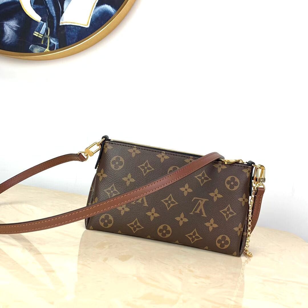 Louis Vuitton Monogram Canvas PALLAS Clutch Original Leather M41638 Black