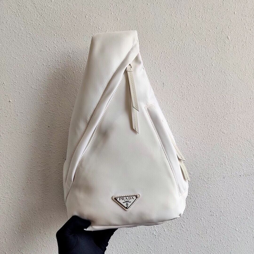 Prada Brushed leather bag 2VH092 white