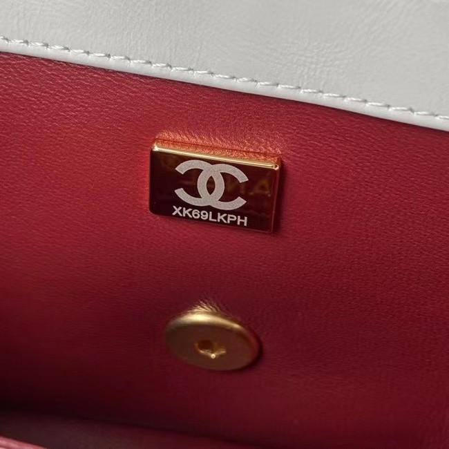 Chanel Flap Shoulder Bag Original leather AS2649 white