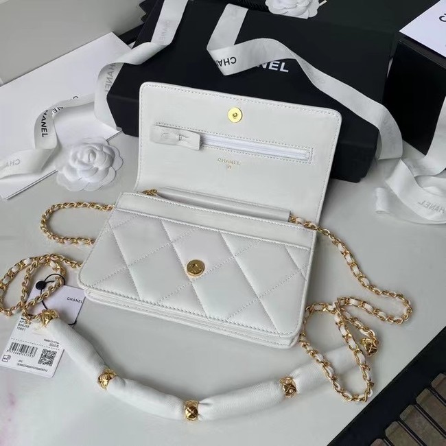 Chanel Flap Shoulder Bag mini Original leather AS2755 white