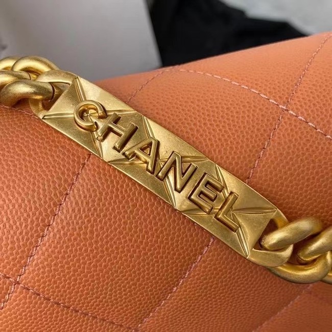 Chanel Flap Shoulder Bag Original leather AS2711 orange