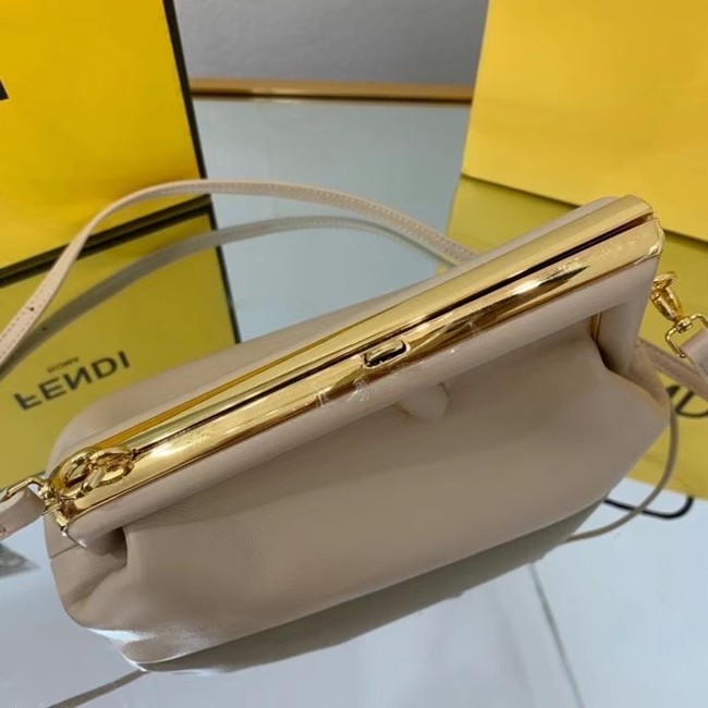 FENDI FIRST SMALL Cream leather bag 8BP129A