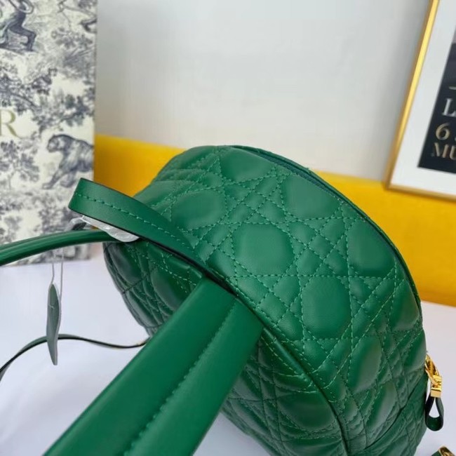 SMALL DIOR BACKPACK Cannage Lambskin M9222U green