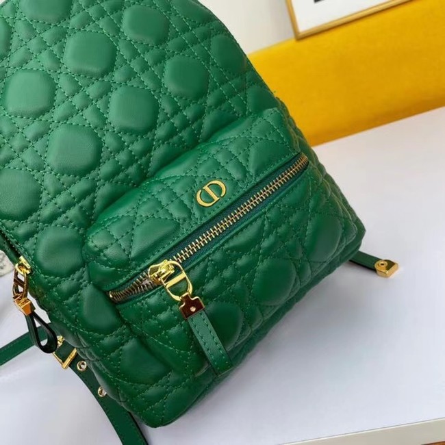 SMALL DIOR BACKPACK Cannage Lambskin M9222U green