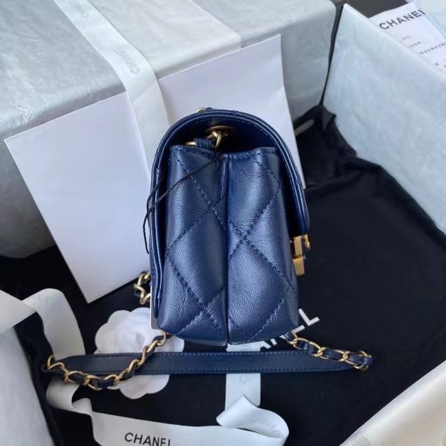 Chanel Flap Shoulder Bag Original leather AS2633 blue