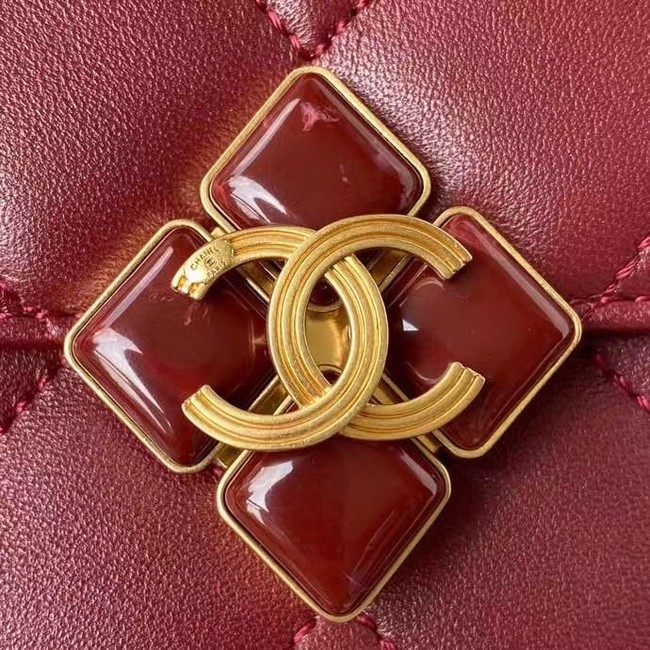 Chanel Flap Shoulder Bag Original leather AS2634 Wine