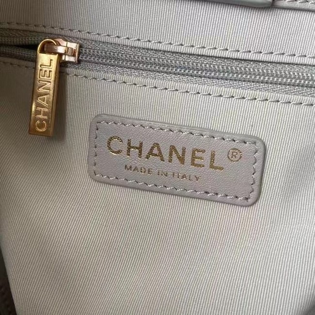 Chanel leather Shoulder Bag AS2750 grey