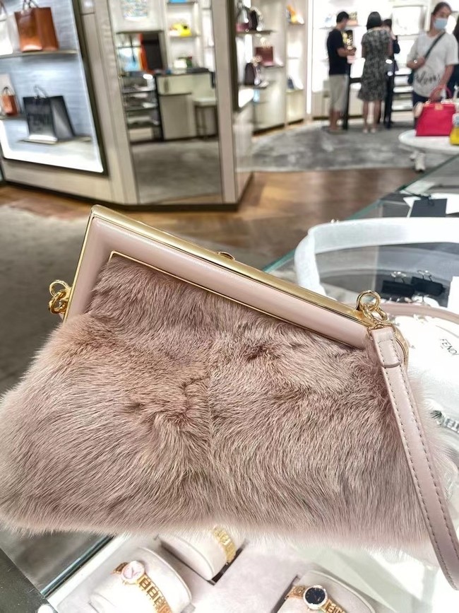 FENDI FIRST SMALL Pink mink bag 8BP129A