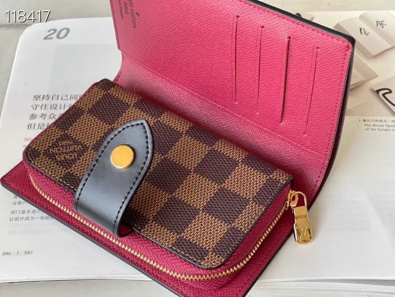 Louis Vuitton JULIETTE WALLET N60381 Bordeaux Red & Black