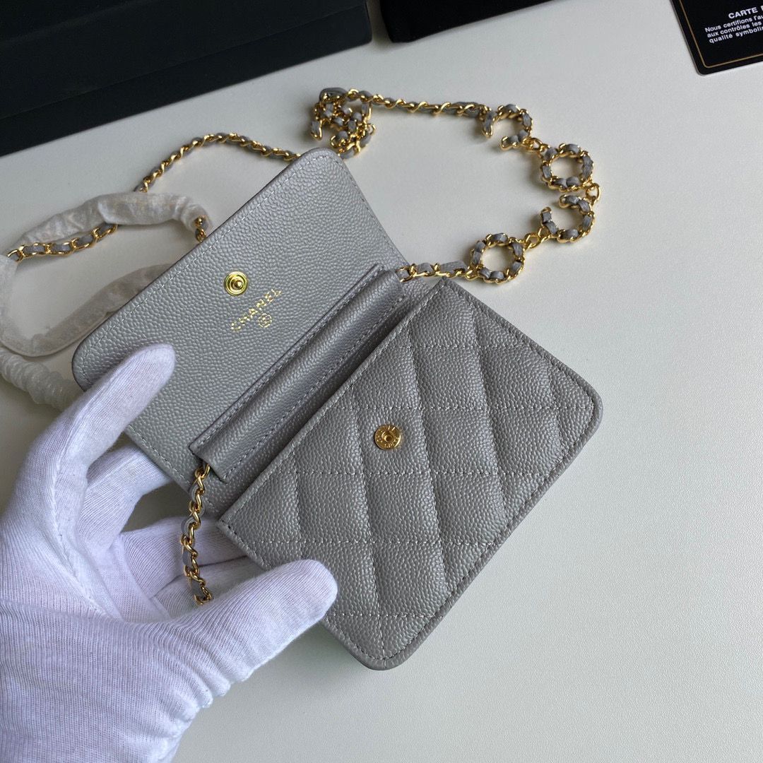 Chanel WOC Belt Bag Original Caviar Leather 2306 Gray