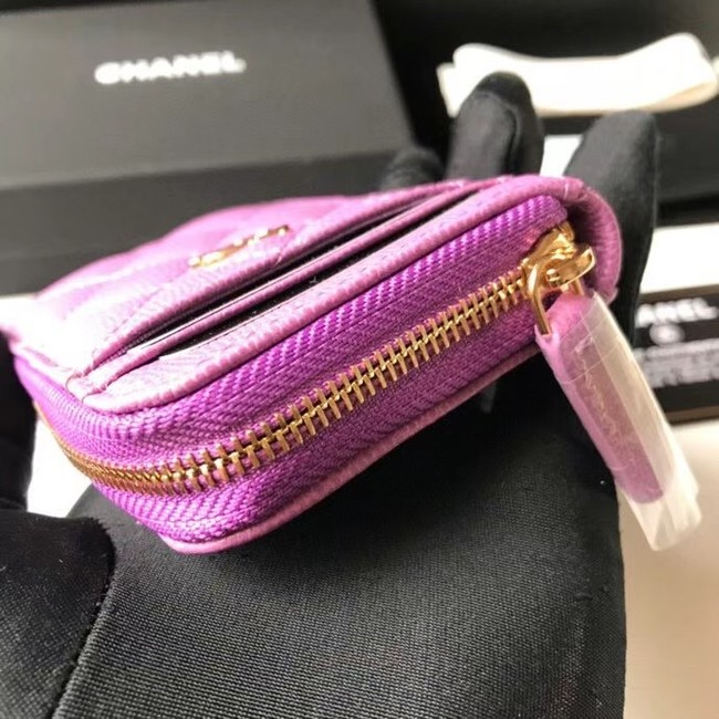 Chanel card holder Calfskin AP1650 Lavender