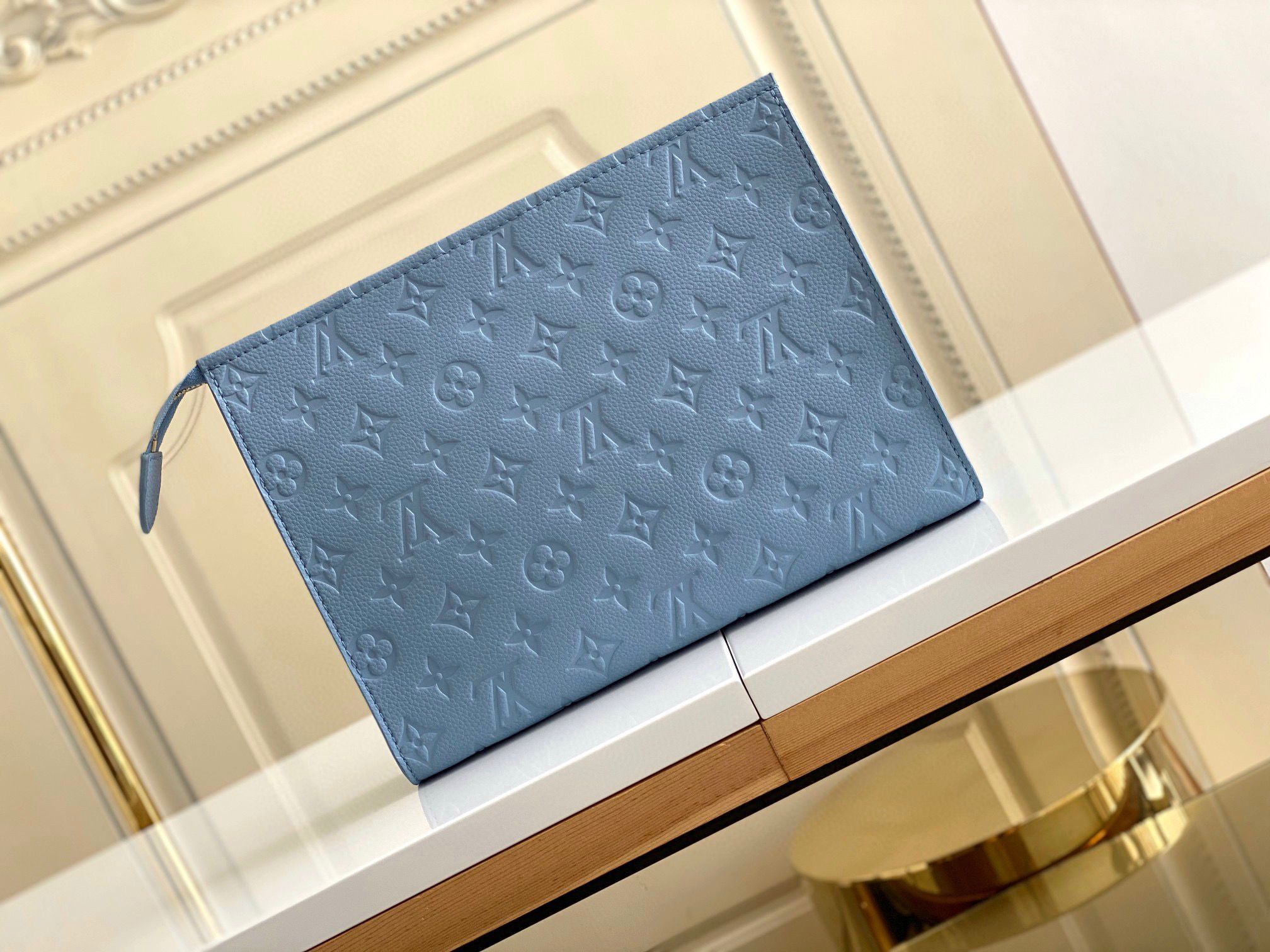 Louis Vuitton Monogram Eclipse POCHETTE Voyage M45665 Blue