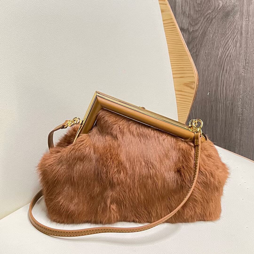 FENDI FIRST SMALL mink bag 8BP129A brown