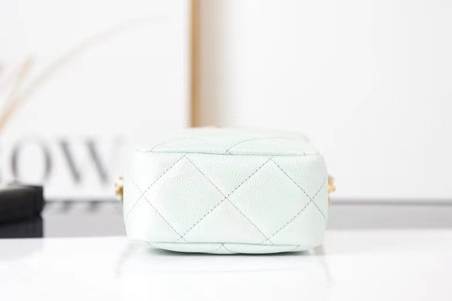 Chanel mini Shoulder Bag Grained Calfskin AS2857 light green