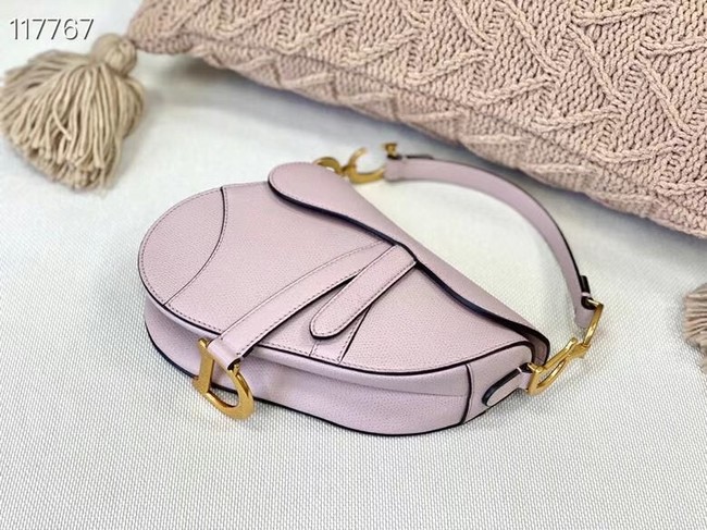 Dior SMALL SADDLE-TAS VAN KALFSLEER M0445CW  LIGHT PINK