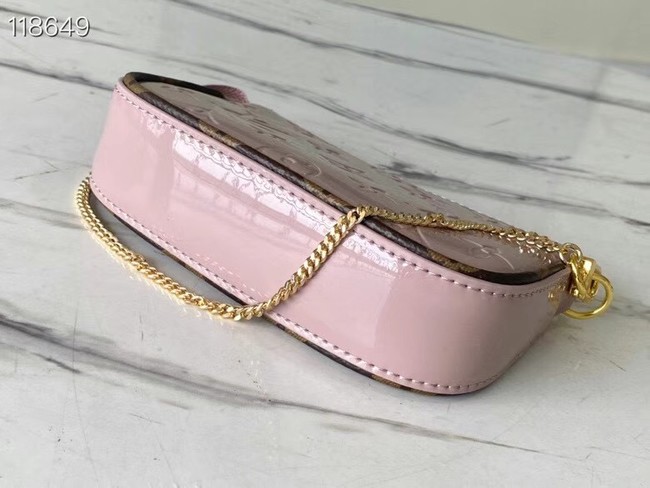 Louis Vuitton Monogram Vernis MINI POCHETTE ACCESSOIRES M58009 pink