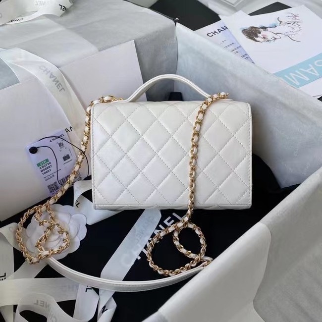 Chanel leather Shoulder Bag AS2796 white