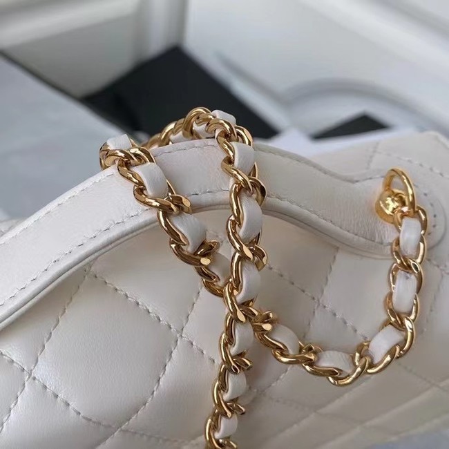 Chanel leather Shoulder Bag AS2796 white