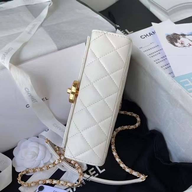 Chanel leather Shoulder Bag AS2796 white