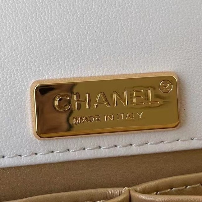 Chanel leather Shoulder Bag AS2796 white