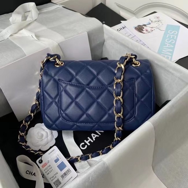 Chanel leather Shoulder Bag AS2798 blue