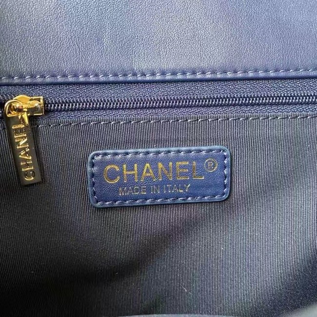 Chanel leather Shoulder Bag AS2798 blue